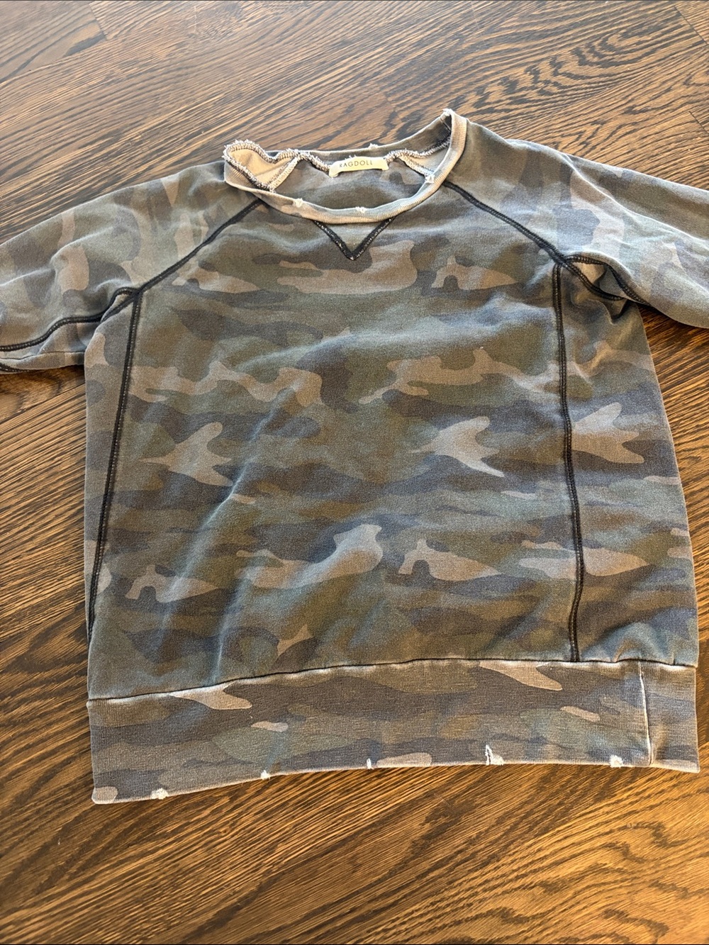 Ragdoll Camo Crewneck Sweatshirt - Olive, Tan
